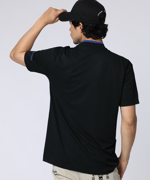Psycho Bunny（サイコバニー）の「[GOLF]吸水速乾 フロッキープリント モックネックTシャツ（Tシャツ/カットソー・メンズ・ライトグレー/ブルー/ブラック・LARGE/MEDIUM/X-LARGE）」の5枚目の写真