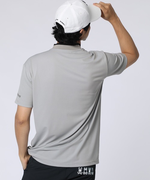 Psycho Bunny（サイコバニー）の「[GOLF]吸水速乾 フロッキープリント モックネックTシャツ（Tシャツ/カットソー・メンズ・ライトグレー/ブルー/ブラック・LARGE/MEDIUM/X-LARGE）」の10枚目の写真