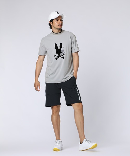 Psycho Bunny（サイコバニー）の「[GOLF]吸水速乾 フロッキープリント モックネックTシャツ（Tシャツ/カットソー・メンズ・ライトグレー/ブルー/ブラック・LARGE/MEDIUM/X-LARGE）」の11枚目の写真