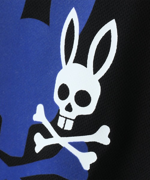 Psycho Bunny（サイコバニー）の「[GOLF]吸水速乾 フロッキープリント モックネックTシャツ（Tシャツ/カットソー・メンズ・ライトグレー/ブルー/ブラック・LARGE/MEDIUM/X-LARGE）」の8枚目の写真