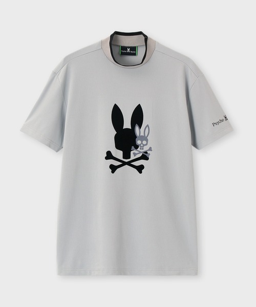 Psycho Bunny（サイコバニー）の「[GOLF]吸水速乾 フロッキープリント モックネックTシャツ（Tシャツ/カットソー・メンズ・ライトグレー/ブルー/ブラック・LARGE/MEDIUM/X-LARGE）」の12枚目の写真