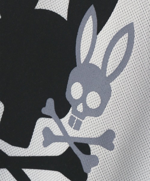 Psycho Bunny（サイコバニー）の「[GOLF]吸水速乾 フロッキープリント モックネックTシャツ（Tシャツ/カットソー・メンズ・ライトグレー/ブルー/ブラック・LARGE/MEDIUM/X-LARGE）」の13枚目の写真