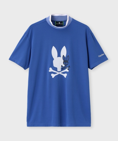 Psycho Bunny（サイコバニー）の「[GOLF]吸水速乾 フロッキープリント モックネックTシャツ（Tシャツ/カットソー・メンズ・ライトグレー/ブルー/ブラック・LARGE/MEDIUM/X-LARGE）」の17枚目の写真