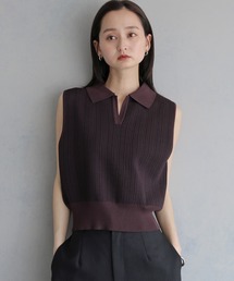 &g'aime | 【&g'aime】ジャガードポロベスト JACQUARD POLO VEST(ベスト)