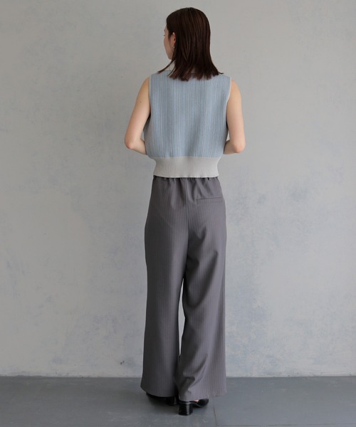 &g'aime(アンジェム)の「【&g'aime】ジャガードポロベスト JACQUARD POLO VEST(ベスト・レディース・グレー/ブラウン/ブラック・FREE)」の10枚目の写真