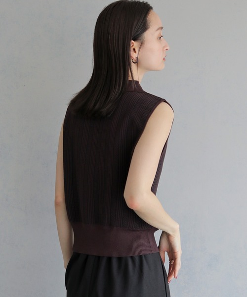 &g'aime(アンジェム)の「【&g'aime】ジャガードポロベスト JACQUARD POLO VEST(ベスト・レディース・グレー/ブラウン/ブラック・FREE)」の17枚目の写真