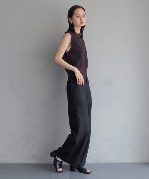 &g'aime(アンジェム)の「【&g'aime】ジャガードポロベスト JACQUARD POLO VEST(ベスト・レディース・グレー/ブラウン/ブラック・FREE)」の19枚目の写真