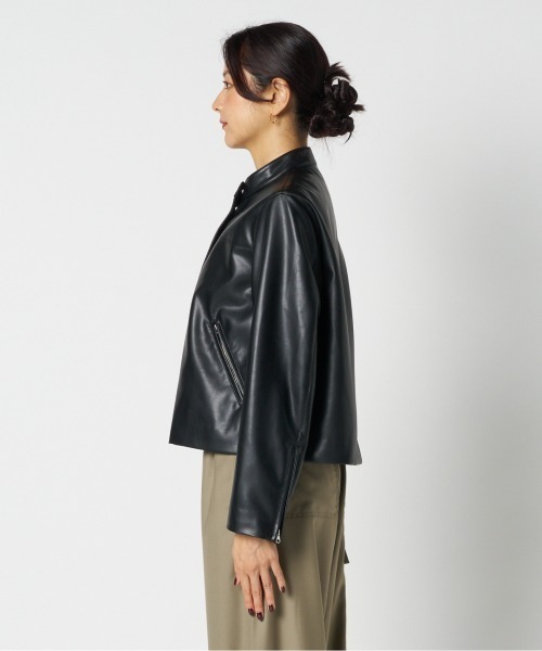 HELIOPOLE(エリオポール)の「SYNTHETIC LEATHER RIDERS JACKET / シンセティックレザー ライダースジャケット(その他アウター・レディース・ダークブラウン/ブラック・38)」の12枚目の写真