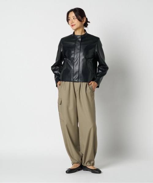 HELIOPOLE(エリオポール)の「SYNTHETIC LEATHER RIDERS JACKET / シンセティックレザー ライダースジャケット(その他アウター・レディース・ダークブラウン/ブラック・38)」の14枚目の写真