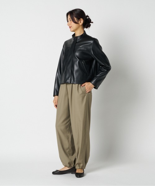 HELIOPOLE(エリオポール)の「SYNTHETIC LEATHER RIDERS JACKET / シンセティックレザー ライダースジャケット(その他アウター・レディース・ダークブラウン/ブラック・38)」の15枚目の写真