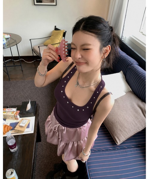 inst.ALL(インストール)の「スタッズベア+タンク配色セット(タンクトップ・レディース・オレンジ/パープル・M)」の13枚目の写真