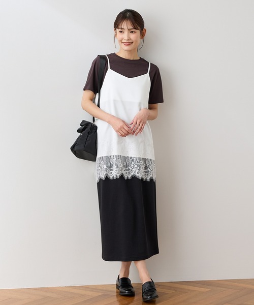 Honeys（ハニーズ）の「裾レースキャミソール（シャツ/ブラウス・レディース・アイボリー/ブラック・S/L/LL/M）」の3枚目の写真