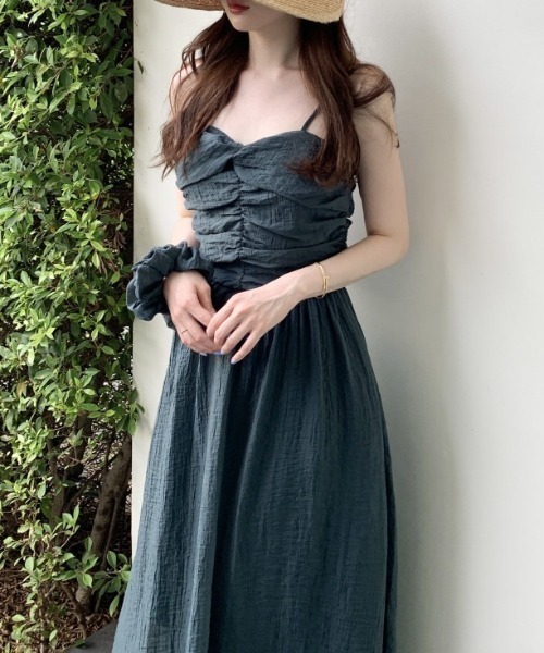 YUGA（ユーガ）の「YUGA_YGMC　　Korean-style　Camisole dress（ワンピース・レディース・ライトピンク/ダークグリーン/ブラック・FREE）」の22枚目の写真