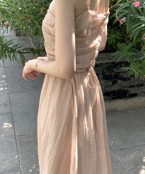 YUGA（ユーガ）の「YUGA_YGMC　　Korean-style　Camisole dress（ワンピース・レディース・ライトピンク/ダークグリーン/ブラック・FREE）」の11枚目の写真