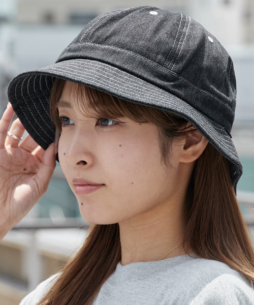POLeR(ポーラー)の「POLeR/ポーラー DENIM BELL HAT デニム ベル型ハット ピスネーム コットン デイリー メンズ 2026年夏 夏服(ハット・メンズ・ブラック/ブルー・FREE)」の15枚目の写真