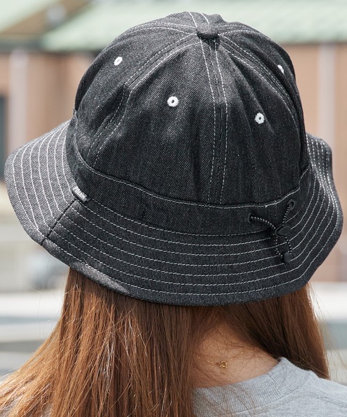 POLeR(ポーラー)の「POLeR/ポーラー DENIM BELL HAT デニム ベル型ハット ピスネーム コットン デイリー メンズ 2026年夏 夏服(ハット・メンズ・ブラック/ブルー・FREE)」の16枚目の写真