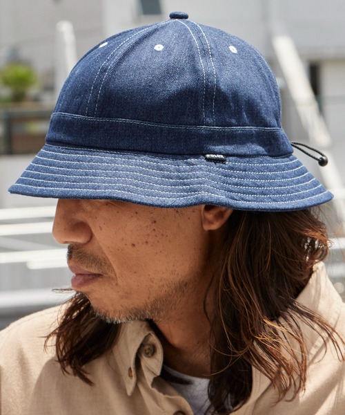 POLeR(ポーラー)の「POLeR/ポーラー DENIM BELL HAT デニム ベル型ハット ピスネーム コットン デイリー メンズ 2026年夏 夏服(ハット・メンズ・ブラック/ブルー・FREE)」の18枚目の写真