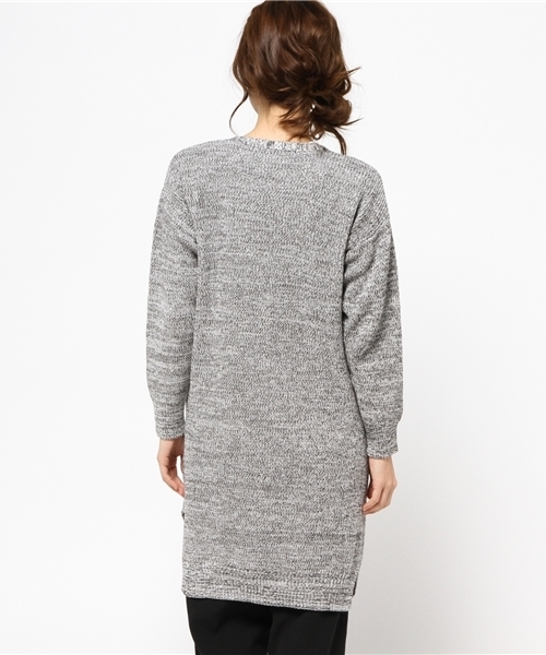 VENCEEXCHANGE（ヴァンスエクスチェンジ）の「畦ニットガウン           （カーディガン/ボレロ・レディース・ベージュ/その他35/オフホワイト/オリーブ/グレー/ネイビー・MEDIUM）」の13枚目の写真