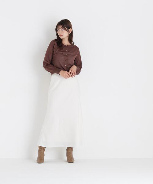 NATURAL BEAUTY BASIC(ナチュラルビューティーベーシック)の「ラメシアーベーシックカーディガン(カーディガン/ボレロ・レディース・ダークブラウン/チャコールグレー/ブルー・フリ-)」の18枚目の写真