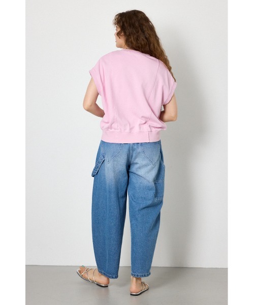 RODEO CROWNS WIDE BOWL(ロデオクラウンズワイドボウル)の「ドッキングカレッジスキッパースウェット(スウェット・レディース・チャコールグレー/グレー×ホワイト/ライトピンク・FREE)」の13枚目の写真