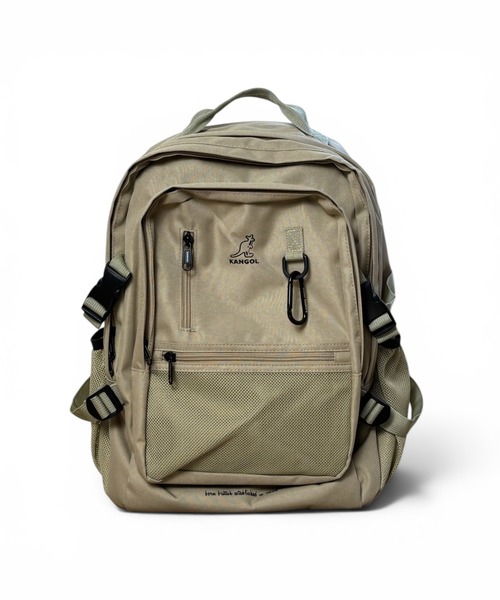 CHELSEA New York(チェルシーニューヨーク)の「KANGOL BOX MESHPOCKET BP 25L(バックパック/リュック・レディース・ブラック/ベージュ/オフホワイト/チャコールグレー・FREE)」の4枚目の写真