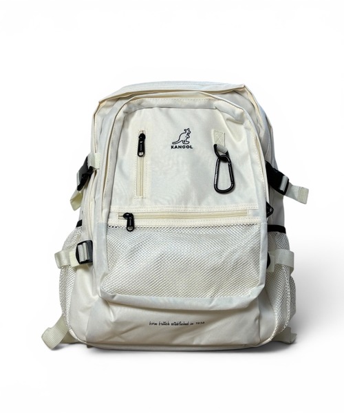 CHELSEA New York(チェルシーニューヨーク)の「KANGOL BOX MESHPOCKET BP 25L(バックパック/リュック・レディース・ブラック/ベージュ/オフホワイト/チャコールグレー・FREE)」の2枚目の写真