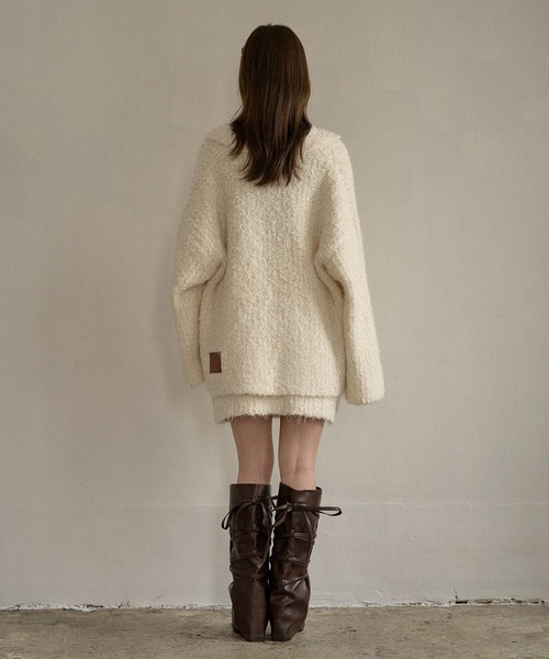 mideal(マイディール)の「glitter melange knit set up / グリッターメランジニットセットアップ(セットアップ・レディース・アイボリー/ネイビー/ブラウン・FREE)」の9枚目の写真