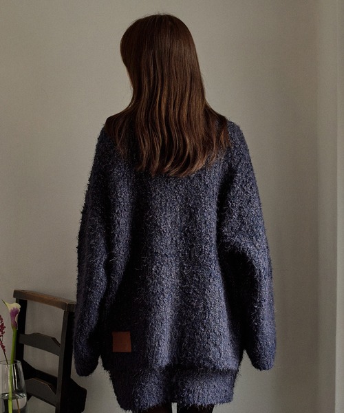 mideal(マイディール)の「glitter melange knit set up / グリッターメランジニットセットアップ(セットアップ・レディース・アイボリー/ネイビー/ブラウン・FREE)」の16枚目の写真