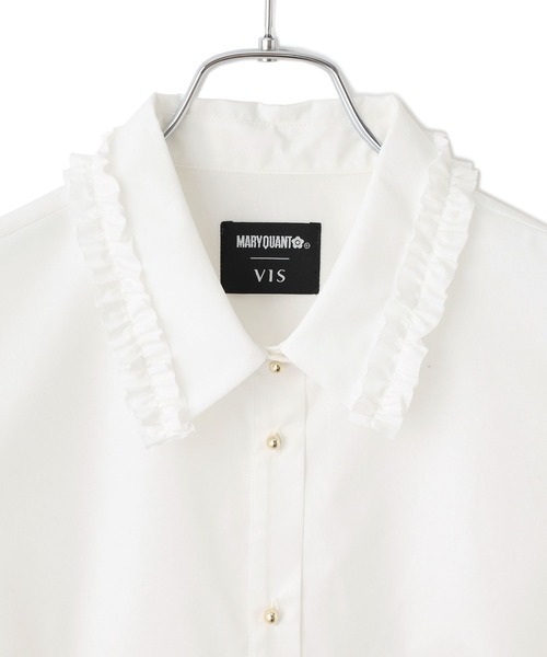 MARY QUANT(マリークワント)の「【MARY QUANT×VIS】フリルカラーペプラムシャツブラウス(シャツ/ブラウス・レディース・ピンク/サックスブルー/ホワイト・FREE)」の6枚目の写真