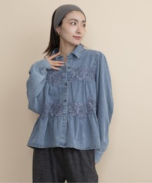 レースデニムシャツ