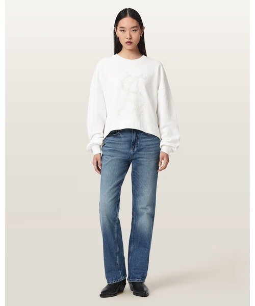 ALLSAINTS(オールセインツ)の「REFLEX LILA OVERSIZED EMBELLISHED SWEATSHIRT | REFLEX LILA オーバーサイズ 刺繍 スウェットシャツ(スウェット・レディース・ホワイト・S/XS/M)」の5枚目の写真