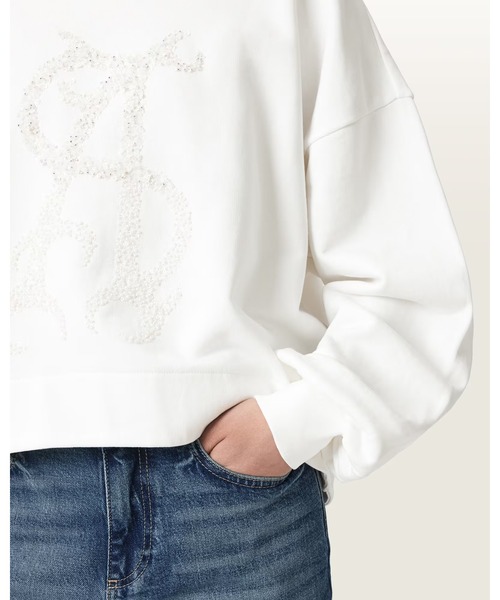 ALLSAINTS(オールセインツ)の「REFLEX LILA OVERSIZED EMBELLISHED SWEATSHIRT | REFLEX LILA オーバーサイズ 刺繍 スウェットシャツ(スウェット・レディース・ホワイト・S/XS/M)」の7枚目の写真
