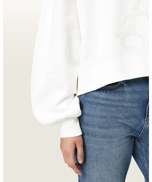 ALLSAINTS(オールセインツ)の「REFLEX LILA OVERSIZED EMBELLISHED SWEATSHIRT | REFLEX LILA オーバーサイズ 刺繍 スウェットシャツ(スウェット・レディース・ホワイト・S/XS/M)」の8枚目の写真