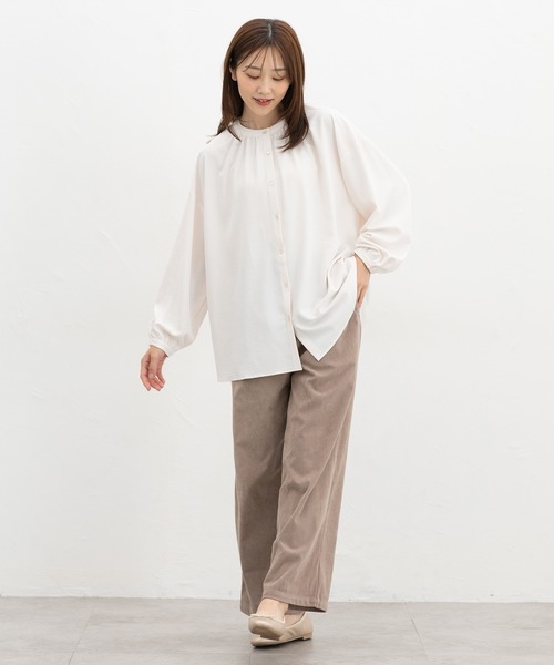 Honeys(ハニーズ)の「マオカラーブラウス(シャツ/ブラウス・レディース・ダークブルー/レッド/モカ/ブラック/オフホワイト・F)」の22枚目の写真
