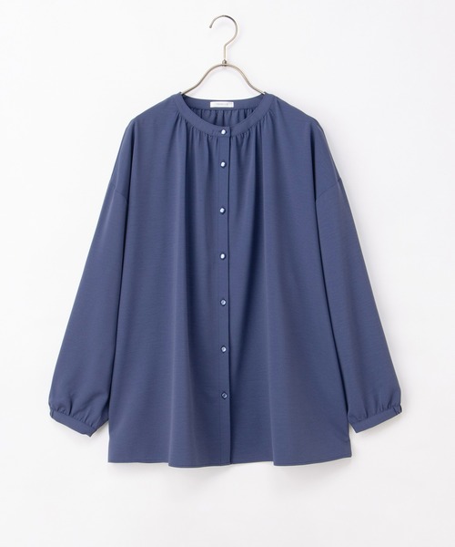 Honeys(ハニーズ)の「マオカラーブラウス(シャツ/ブラウス・レディース・ダークブルー/レッド/モカ/ブラック/オフホワイト・F)」の9枚目の写真