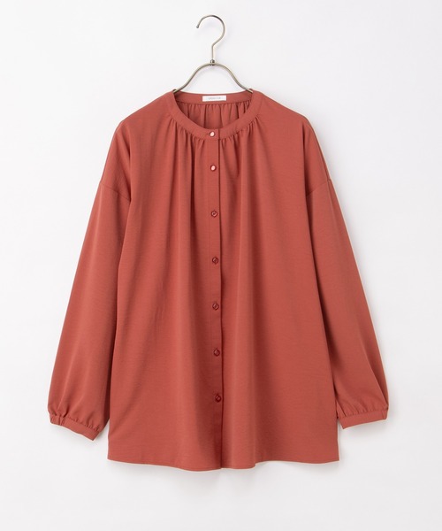 Honeys(ハニーズ)の「マオカラーブラウス(シャツ/ブラウス・レディース・ダークブルー/レッド/モカ/ブラック/オフホワイト・F)」の11枚目の写真