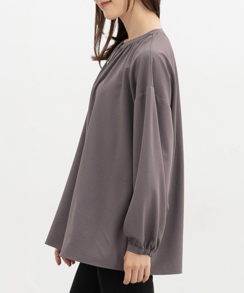 Honeys(ハニーズ)の「マオカラーブラウス(シャツ/ブラウス・レディース・ダークブルー/レッド/モカ/ブラック/オフホワイト・F)」の16枚目の写真