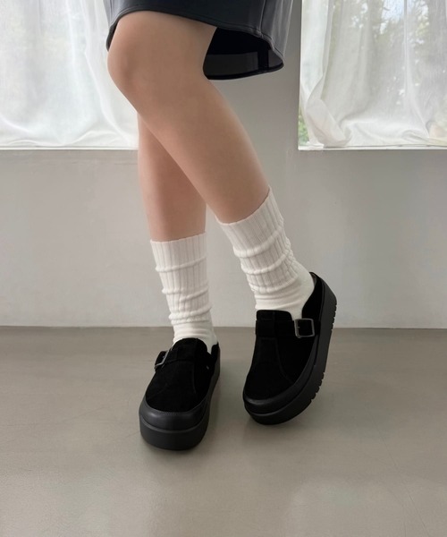 ORiental TRaffic(オリエンタルトラフィック)の「バックル ベルト デザイン 厚底 サボ /61315(パンプス・レディース・ピンク/ブラウン/ブラック・LL/L/M/S)」の20枚目の写真