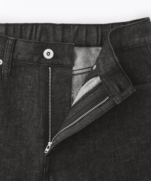 無印良品(ムジルシリョウヒン)の「婦人 木の実から作ったカポック混 デニムストレートパンツ 黒(デニムパンツ・レディース・ブラック・S/M/L/XL/XS)」の7枚目の写真