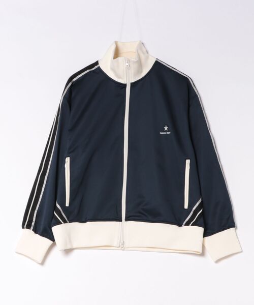 CONVERSE TOKYO(コンバーストウキョウ)の「SIDE LINE LOOSE TRACK JACKET(UNISEX)(ブルゾン・レディース・ライトグレー/チャコールグレー/ブラック・MEDIUM)」の1枚目の写真