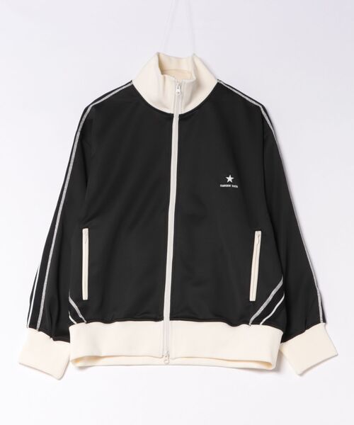CONVERSE TOKYO(コンバーストウキョウ)の「SIDE LINE LOOSE TRACK JACKET(UNISEX)(ブルゾン・レディース・ライトグレー/チャコールグレー/ブラック・MEDIUM)」の2枚目の写真