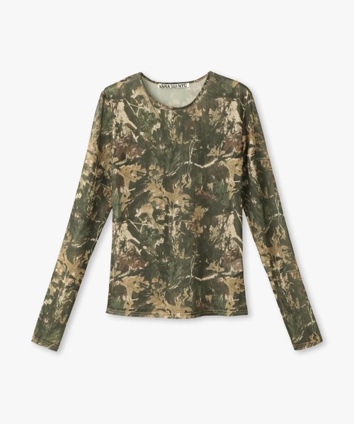 ANNA SUI mini(アナスイ・ミニ)の「anna sui nyc / アナスイエヌワイシー CAMO シアートップス(Tシャツ/カットソー・レディース・ピンク/カーキ・FREE)」の12枚目の写真