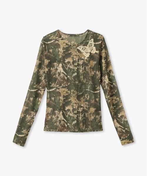 ANNA SUI mini(アナスイ・ミニ)の「anna sui nyc / アナスイエヌワイシー CAMO シアートップス(Tシャツ/カットソー・レディース・ピンク/カーキ・FREE)」の13枚目の写真
