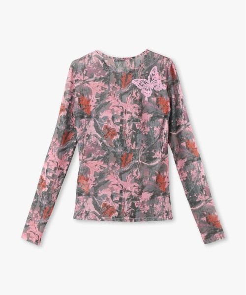 ANNA SUI mini(アナスイ・ミニ)の「anna sui nyc / アナスイエヌワイシー CAMO シアートップス(Tシャツ/カットソー・レディース・ピンク/カーキ・FREE)」の17枚目の写真