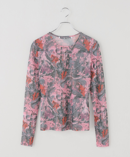 ANNA SUI mini(アナスイ・ミニ)の「anna sui nyc / アナスイエヌワイシー CAMO シアートップス(Tシャツ/カットソー・レディース・ピンク/カーキ・FREE)」の21枚目の写真