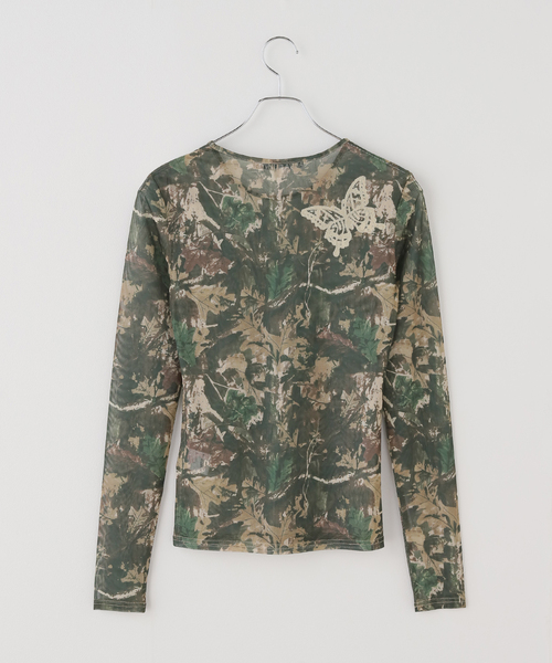 ANNA SUI mini(アナスイ・ミニ)の「anna sui nyc / アナスイエヌワイシー CAMO シアートップス(Tシャツ/カットソー・レディース・ピンク/カーキ・FREE)」の22枚目の写真