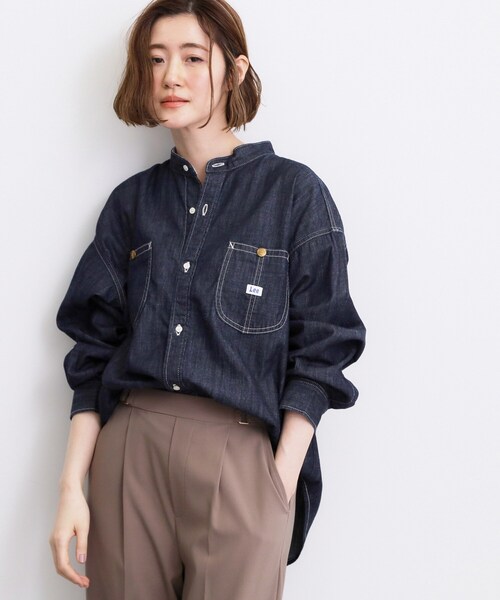 Lee(リー)の「【Lee×grove別注】DENIM BOWTIE SHIRTS(シャツ/ブラウス・レディース・ネイビー/ブルー系その他・02/01)」の5枚目の写真