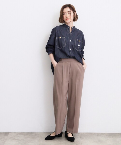 Lee(リー)の「【Lee×grove別注】DENIM BOWTIE SHIRTS(シャツ/ブラウス・レディース・ネイビー/ブルー系その他・02/01)」の8枚目の写真