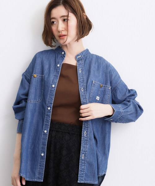 Lee(リー)の「【Lee×grove別注】DENIM BOWTIE SHIRTS(シャツ/ブラウス・レディース・ネイビー/ブルー系その他・02/01)」の11枚目の写真