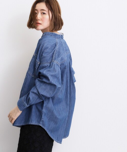Lee(リー)の「【Lee×grove別注】DENIM BOWTIE SHIRTS(シャツ/ブラウス・レディース・ネイビー/ブルー系その他・02/01)」の12枚目の写真